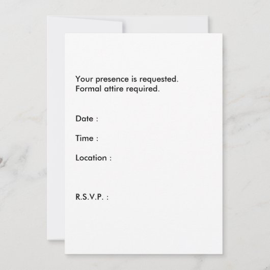 wit stropdas affaire: serieus silhouet kaart (Achterkant)