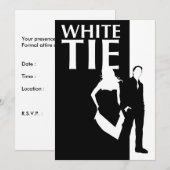 wit stropdas affaire: serieus silhouet kaart (Voorkant / Achterkant)