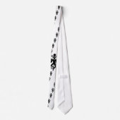 Wit stropdas met Cernunnos patroon (Achterkant)