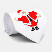 Wit Stropdas W/Santa (Opgerold)