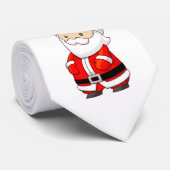Wit Stropdas W/Santa (Opgerold)
