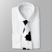 Wit Stropdas Zwarte Harten (Gebonden)