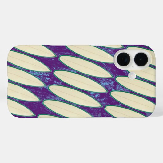 wit surfplanpatroon Case-Mate iPhone case (Achterkant (horizontaal))