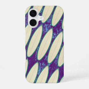 wit surfplanpatroon iPhone 16 hoesje