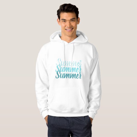 Wit sweatshirt met capuchon (Voorkant volledig)
