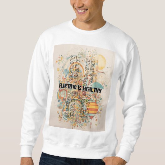 Wit sweatshirt voor heren (Voorkant)