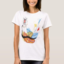 Wit T-shirt "ALBINO SANTIAGO