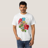 Wit T-shirt "ALBINO SANTIAGO" (Voorkant volledig)