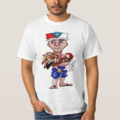 Wit T-shirt "ALBINO SANTIAGO (Voorkant)