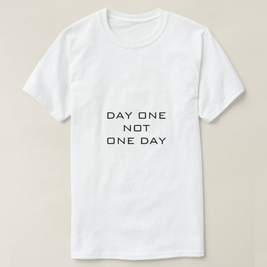 Wit T-shirt DAG ÉÉN NIET ÉÉN DAG (Design voorkant)