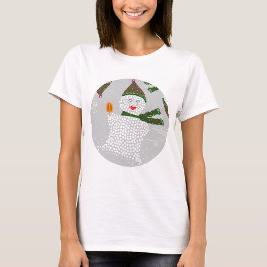 Wit T-shirt Jimette Design Ik wil ijs (Voorkant)