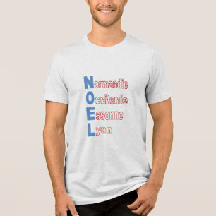 Wit T-shirt KERST TOERISME FRANKRIJK