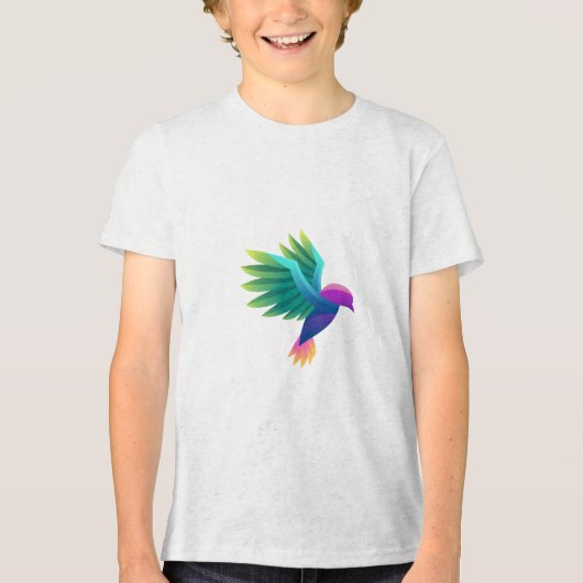 Wit T-shirt met een kleurrijke (Voorkant)