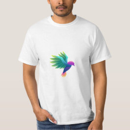 Wit T-shirt met een kleurrijke grafische afbeeldin