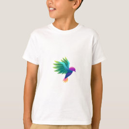 Wit T-shirt met een kleurrijke grafische afbeeldin