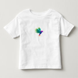 Wit T-shirt met een kleurrijke grafische afbeeldin