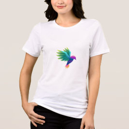 Wit T-shirt met een kleurrijke grafische afbeeldin