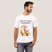 Wit T-shirt met Eid mubarak ontwerp  (Voorkant volledig)