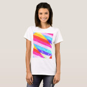 Wit T-shirt met kleuren (Voorkant volledig)