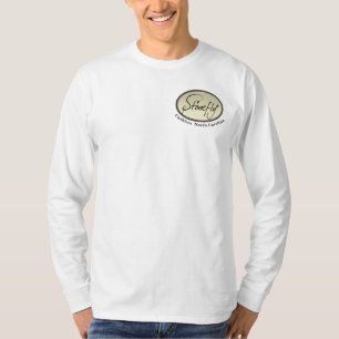 Wit T-shirt met lange mouwen links Stonefly Logo