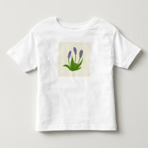 Wit T-shirt met Paarse Bloemen