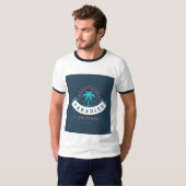 Wit T-shirt met Paradise Holiday-typografie (Voorkant volledig)