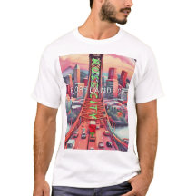 Wit T-shirt met Roos City embleem
