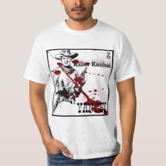 Wit T-shirt met YANCEY Killer Kauboi Design