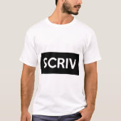 Wit T-Shirt met zwart SCRIV-afdruk (Voorkant)