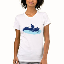 Wit T-shirt voor vrouwen | jetski | strandvibe