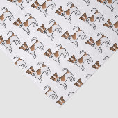 Wit & Tan Ruwharige Jack Russell Terrier Honden Tissuepapier (Detail)