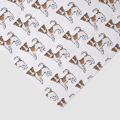 Wit & Tane Gladharige Jack Russell Terrier Honden Tissuepapier (Detail)