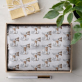 Wit & Tane Gladharige Jack Russell Terrier Honden Tissuepapier (Geschenk)
