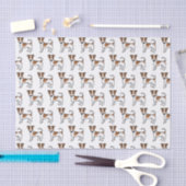 Wit & Tane Gladharige Jack Russell Terrier Honden Tissuepapier (Craft)