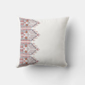 Wit Tatreez Thobe Kunstwerkpatroon Henna Decor Kussen (Achterkant)