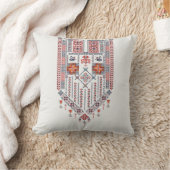 Wit Tatreez Thobe Kunstwerkpatroon Henna Decor Kussen (Deken)