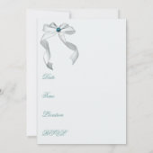 Wit Teal Zoete 16 Verjaardagsfeestje Kaart (Achterkant)