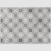 Wit-Tegel in zwart-wit ontkoppeling Tissuepapier (Voorkant)