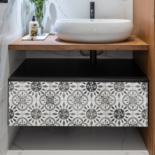 Wit-Tegel in zwart-wit ontkoppeling Tissuepapier