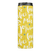 Wit tekstontwerp handgeschreven thermosbeker (Achterkant)