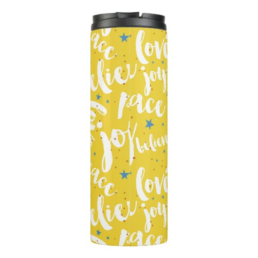 Wit tekstontwerp handgeschreven thermosbeker (Achterkant)