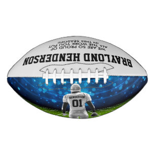 Wit tenue gepersonaliseerd speler voetbal american football