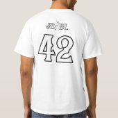 Wit tenue T-shirt voor de John Donaldson Baseball (Achterkant)