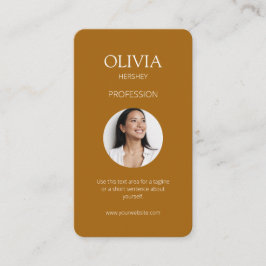 Wit / Terracotta foto sociale QR-code Visitekaartje