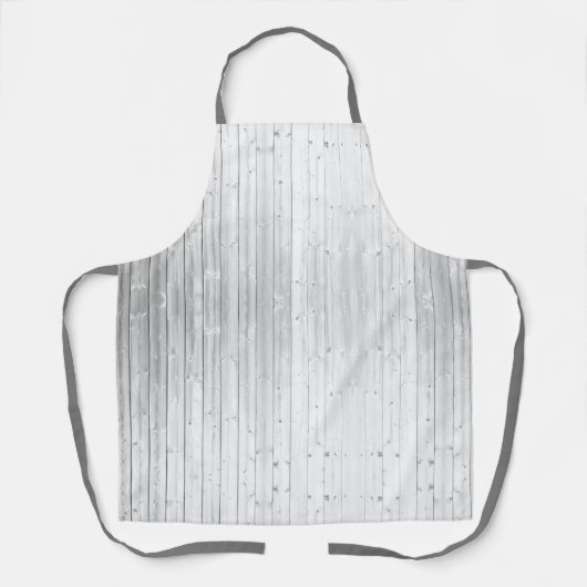 wit-textuur-houten oppervlak schort (Voorkant)