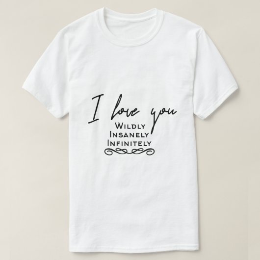 Wit thema zwart Cadeaubon idee T-shirt (Design voorkant)