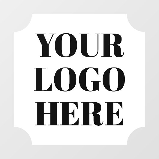 Wit Ticket Vierkant Vorm Zakelijk Logo Raamsticker (Vel)