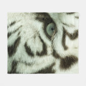 WIT TIGER-GEZICHT FLEECE DEKEN (Voorkant (Horizontaal))