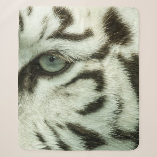 WIT TIGER-GEZICHT SHERPA DEKEN (Voorkant)