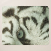 WIT TIGER-GEZICHT SHERPA DEKEN (Voorkant (horizontaal))
